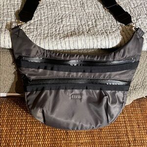 Lug Charcoal Belt Bag with Black Accents